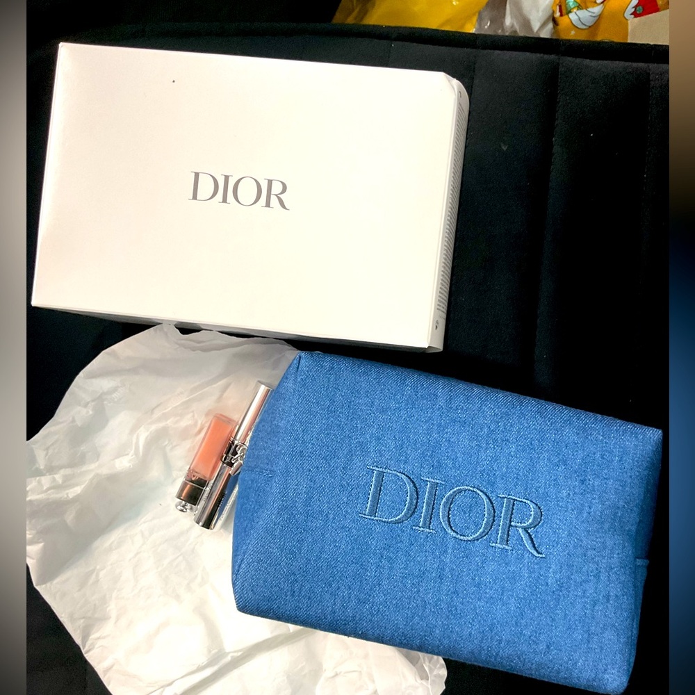 Dior Cosmetic Pouch With Two Makeups
